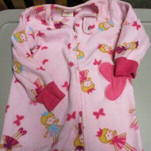 Jillian's Closet Ballerina Princess Baby Girls 24 Mos Footed Sleeper Pajamas EUC